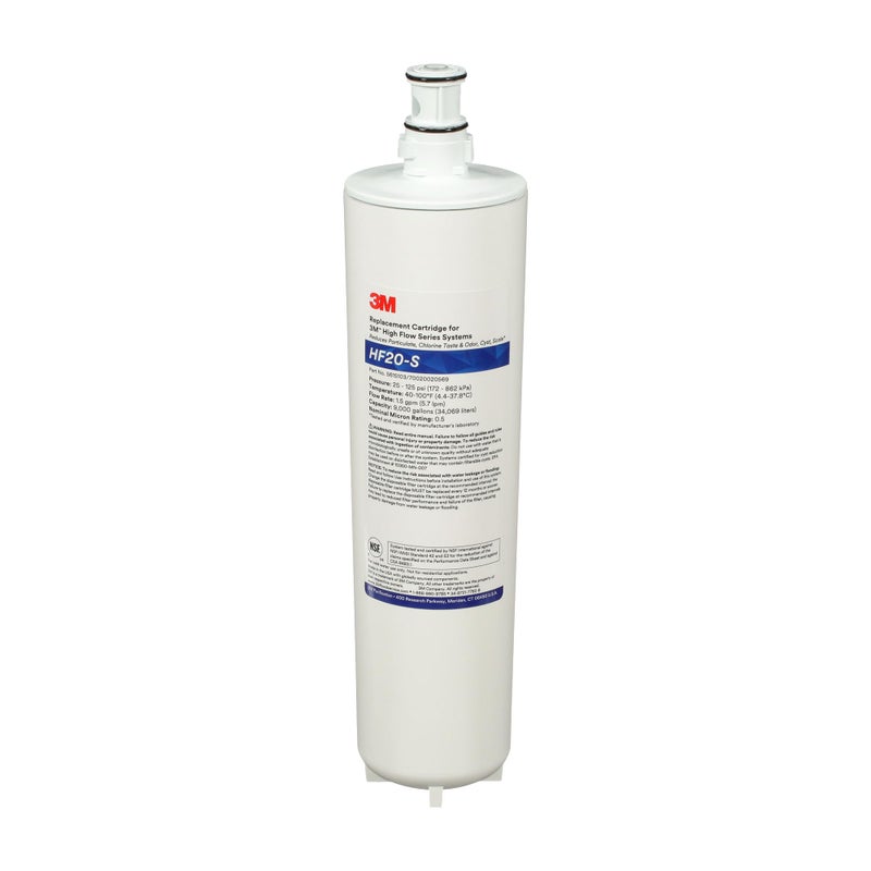 Aqua pure 3M Water Filtration Replacement Cartridge for Commercial Ice Maker Machines HF20-S for High Flow Series ICE120-S, Reduces Sediment, Microplastics, Chlorine Taste and Odor, Cysts, Inhibits Scale - Image 1